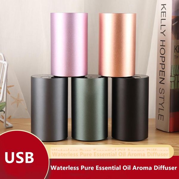 

humidifiers pure essential oil aroma diffuser usb aluminum shell waterless aromatherapy nebulizer air freshener for home office car