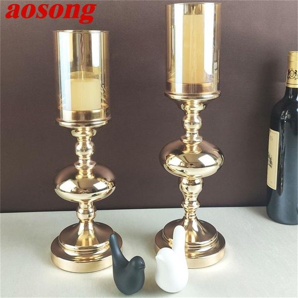 

table lamps aosong candle lamp gold contemporary luxury retro decoration light for home