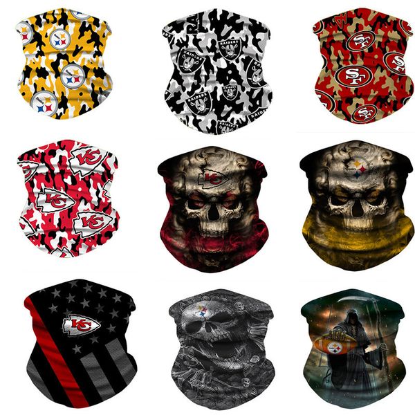 

3d skeleton digital printing magic ice silk scarf multifunctional outdoor mask bib wristband