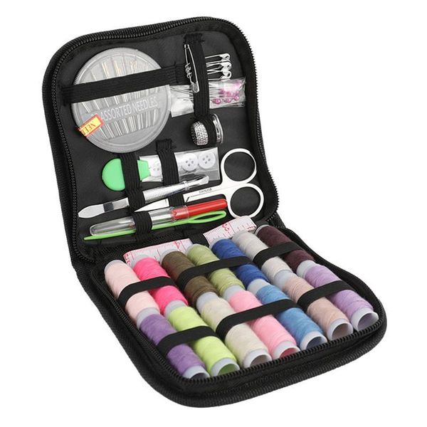 

1 set 70pcs household sewing kit sewing tool needle threads threader accessories for home (black