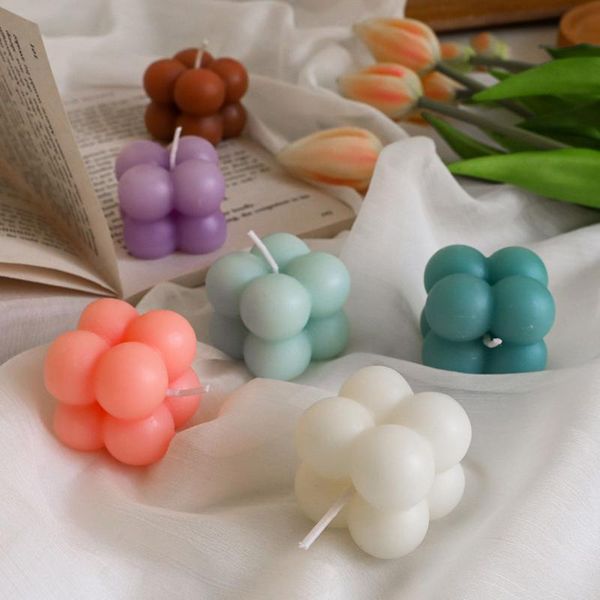 

candles 4cm bubble ball cube natural soy wax candle scented