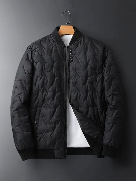 

men zip up quilted coat without tee s02l#, Black;brown