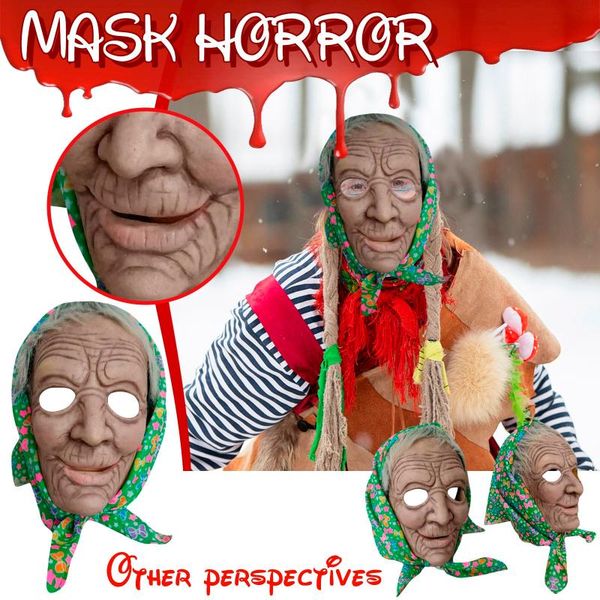 

other event & party supplies 2021 halloween mask full head masksÂ creepy old woman wrinkle face latex cosplay props masque horreur