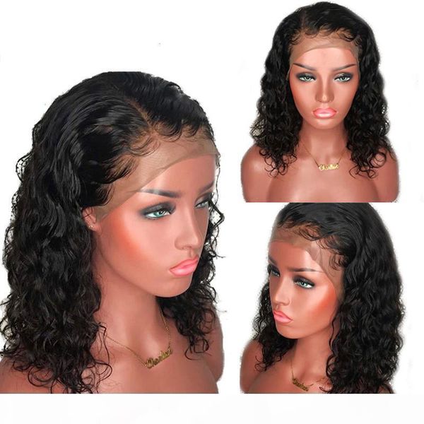 

curly wig brazilian lace front human hair wigs for women natural color pre plucked full lace wig with baby hair, Black;brown