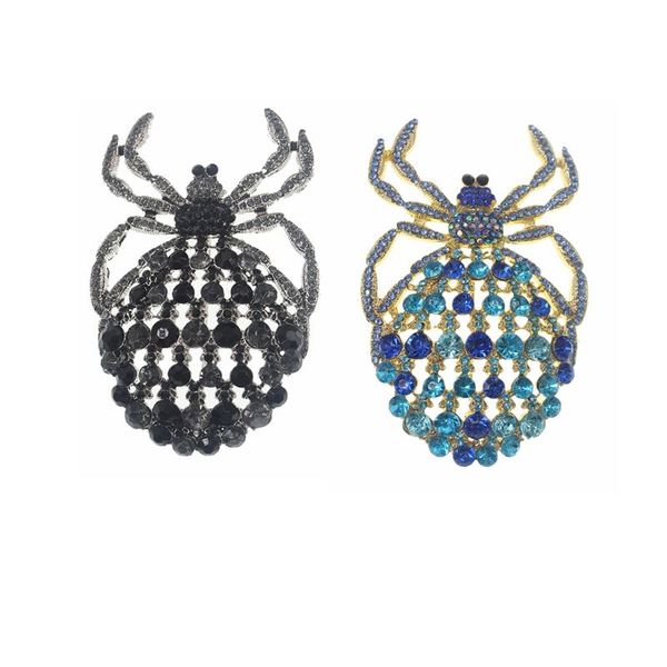 Pins, Broches Classic Deluxe Rhinestone Cristal Big Spider Broche Pins enorme animal pingente