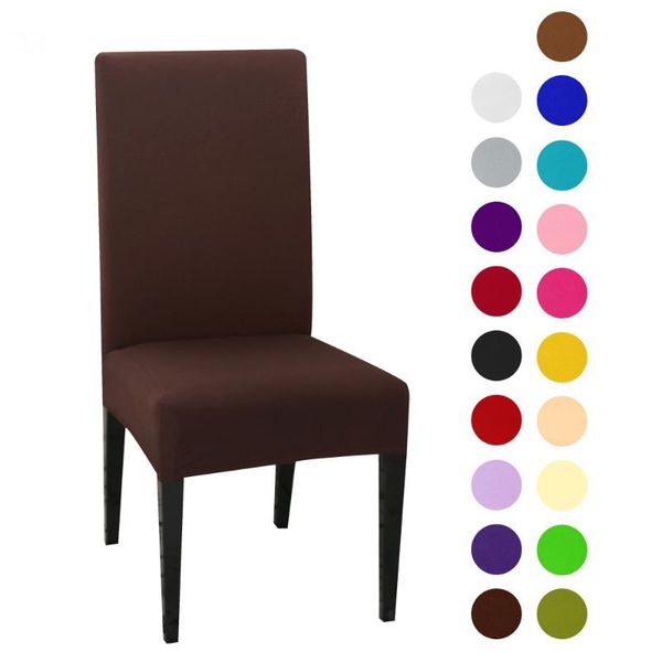 

chair covers 4pcs solid color cover spandex stretch elastic slipcovers white for dining room banquet el kitchen