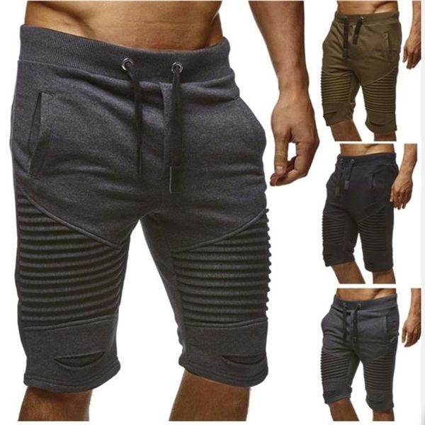 

new summer running shorts men's sports jogging fitness exercise shorts sports suit beach pants men's casual, White;black