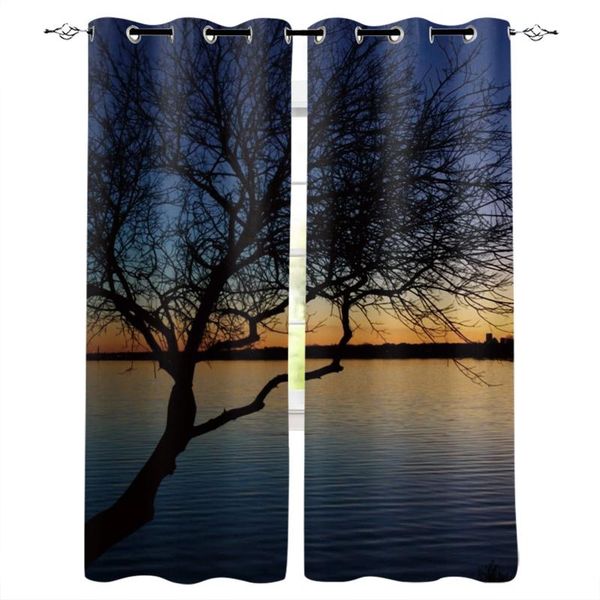 

branches lake water window curtains home decor living room curtains bedroom kitchen items door