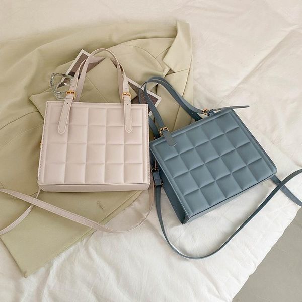 

evening bags vintage checker pattern shoulder bag solid color casual ladies retro crossbody for shopping