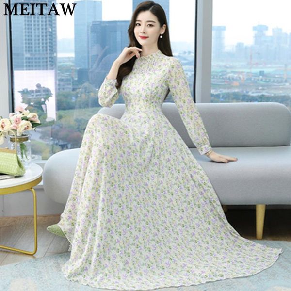 

casual dresses 2021 long sleeve chiffon women floral dress ladies elegant summer autumn a line maxi female plus size sundress, Black;gray