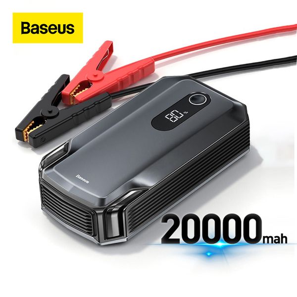 

baseus 20000mah car jump starter power bank 2000a 12v portable battery charger auto emergency booster starting device jump start