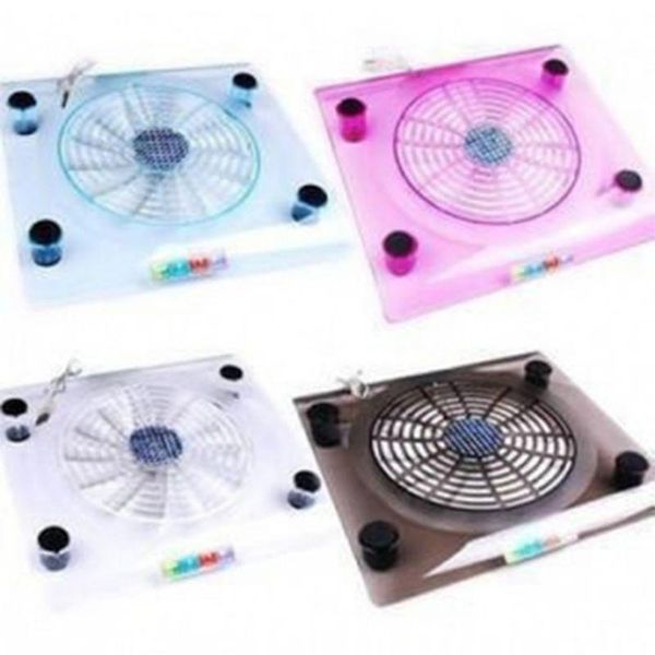

lapcooler for 15" pc notebook usb cooling big fan blue led light pad stand pads