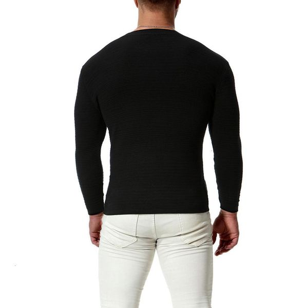 

new 2021 casual sweater men solid color warm sweaters coi6, White;black