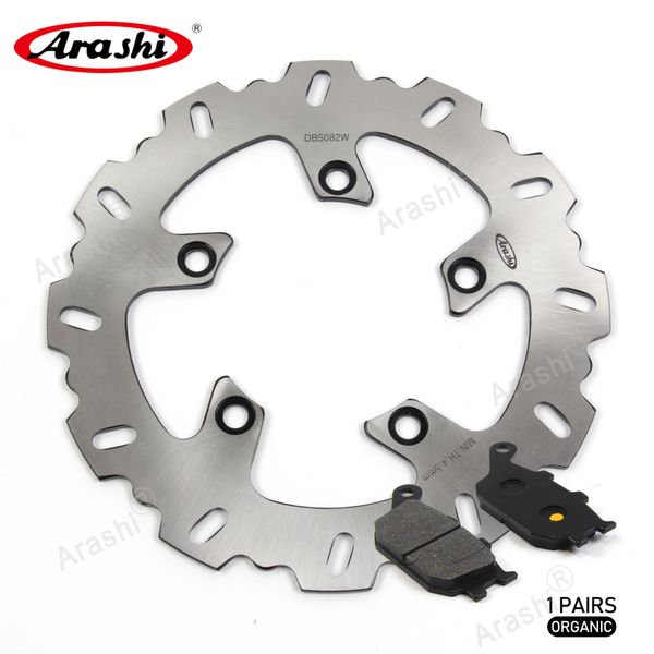 Arashi Traseira traseira Rotor e pastilhas de freio para YAMAHA FZ6 600 / FZ6 Fazer 600 2004 - 2007 / FZ1 1000 2010 - 2014 Motocicleta CNC Disco de travão