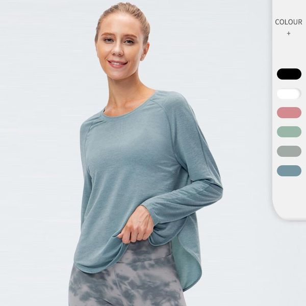 

yoga outfit rainbowshades women autumn winter long sleeve sports t-shirt quick dry running jogging workout gym