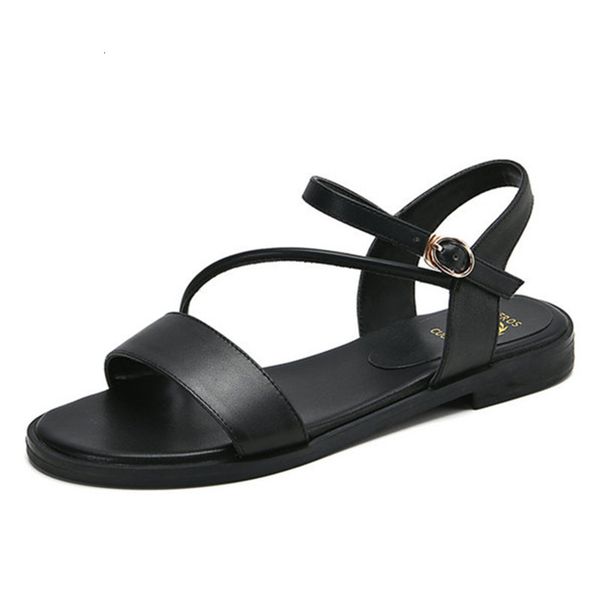 

dress shoes sandÃ¡lias femininas de couro bovino, sapatos salto baixo, bÃ¡sico, casual, com alÃ§a cruzada, sandÃ¡lias femininas, tamanho gran 34, Black