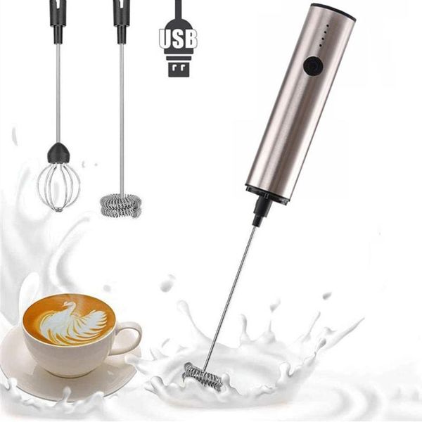 

blender 3 speed coffee latte cappuccino chocolate rechargeable milk frother 800mah 13000rpm handheld electric