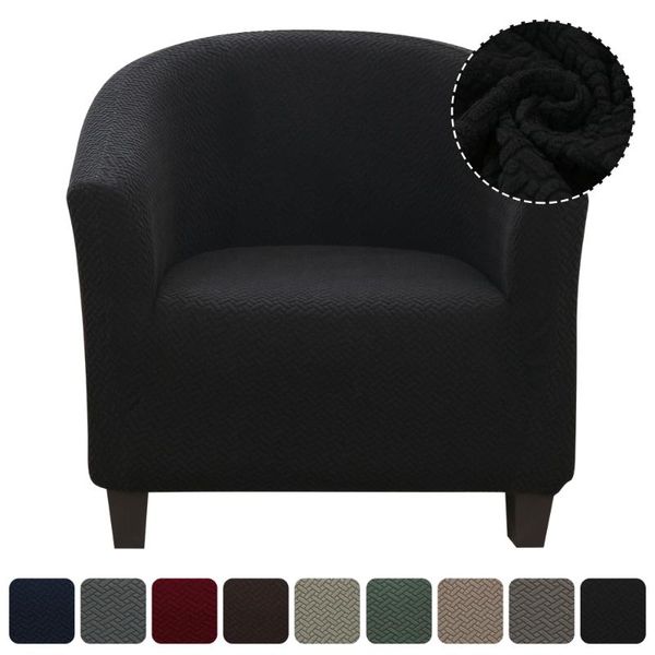 

chair covers 1pc knitter jacquard sofa armchair seat cover elastic coffee tub protector slipcover home decor