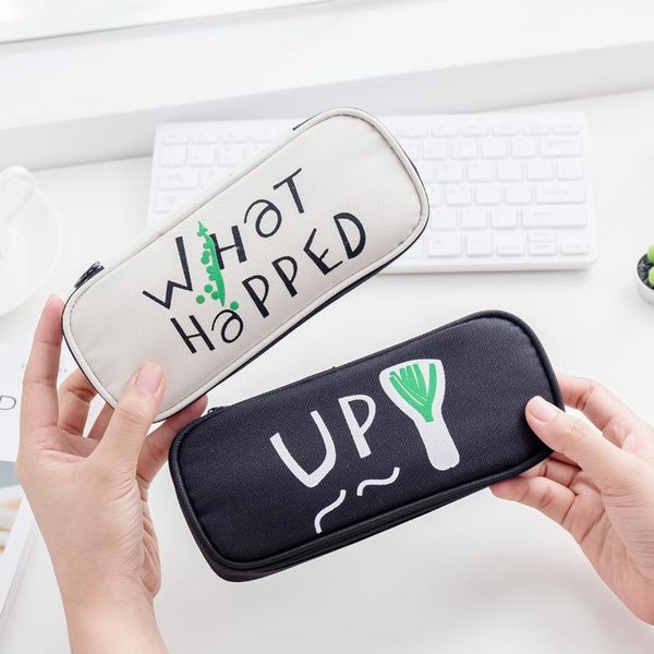 

pencil bags monte mount solid simplicity large capacity bag cute student high case kawaii storage school supplies