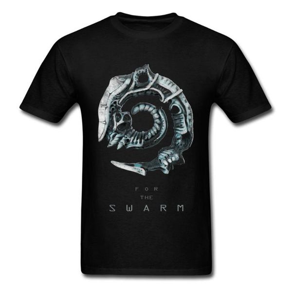 

men's t-shirts for the swarm t-shirt men tshirt alien 3d movie t shirt design horror facehugger print & tees 2021 black fiction ufo, White;black