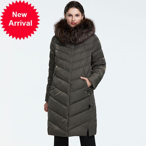 

astrid 2021 winter new arrival down jacket with a fur collar loose clothing outerwear quality women coat fr-2160, Black
