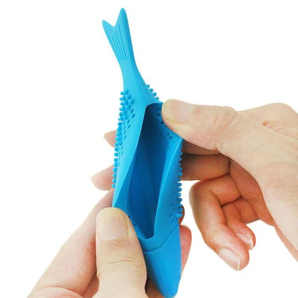 

cat toys interactive pet toothbrush fish teaser with catnip silicone molar stick