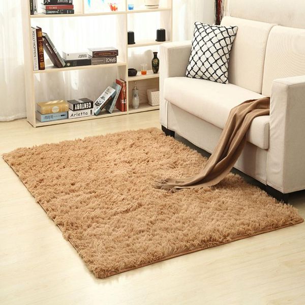 

chzzhare modern rug solid color living room bedroom rug antiskid soft long hair floor mat bedside water washable fashion new