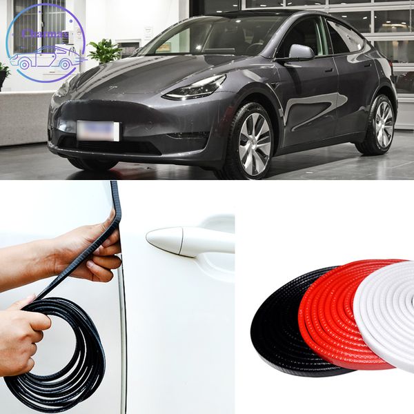 

10m car seal strip rubber trim universal for tesla model 3 y model s x sound insulation inner steel pvc anti-collision protector