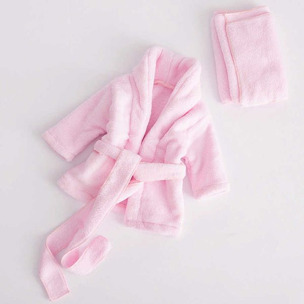 Materiale di flanella super morbido fatto asciugamano per bambini Set di tela per neonati Born Born Pography Props accappatoio 0-6m 210728