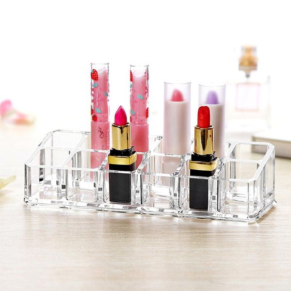 

storage boxes & bins 9/12 grid lipstick box acrylic makeup organizer nail polish display stand holder cosmetic