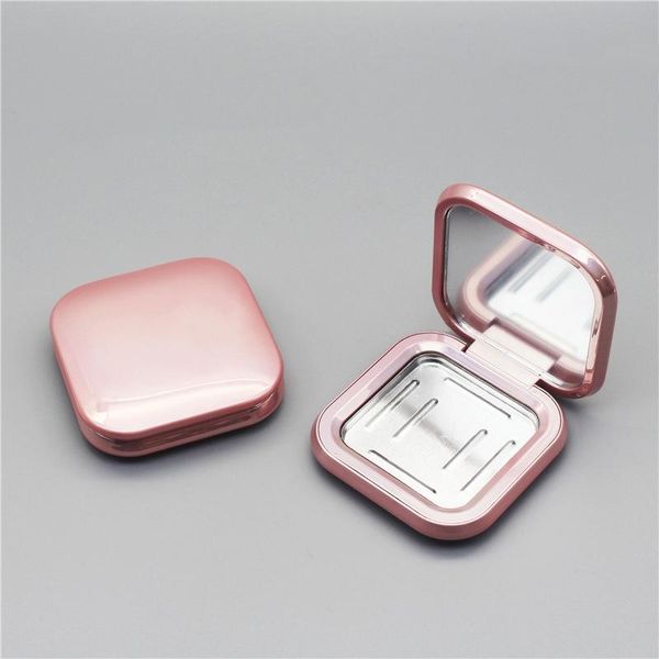 

storage bottles & jars 2021 empty whole spray-plated magnetic pink buckle square blush box high-gloss powder cake 30pcs