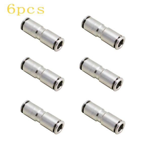 

brass push to connect air fittings metric 4mm od straight union quick lock bag 6pcs