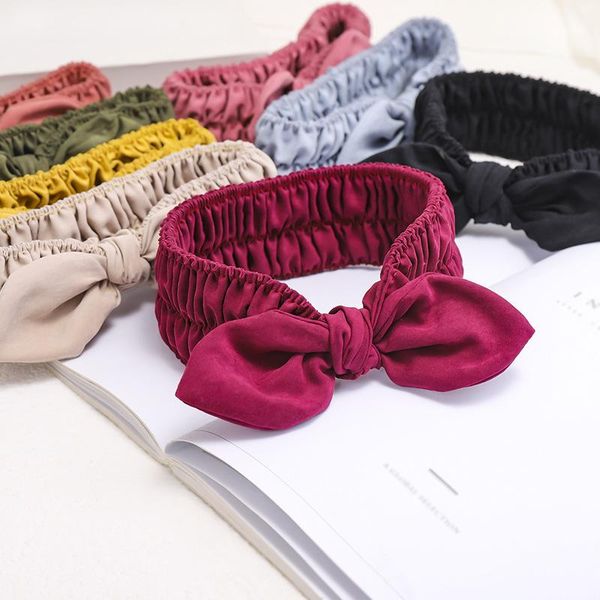 

hair accessories ear bows solid color headband cute elastic band headwrap fashion elegant headwear scrunchies girls