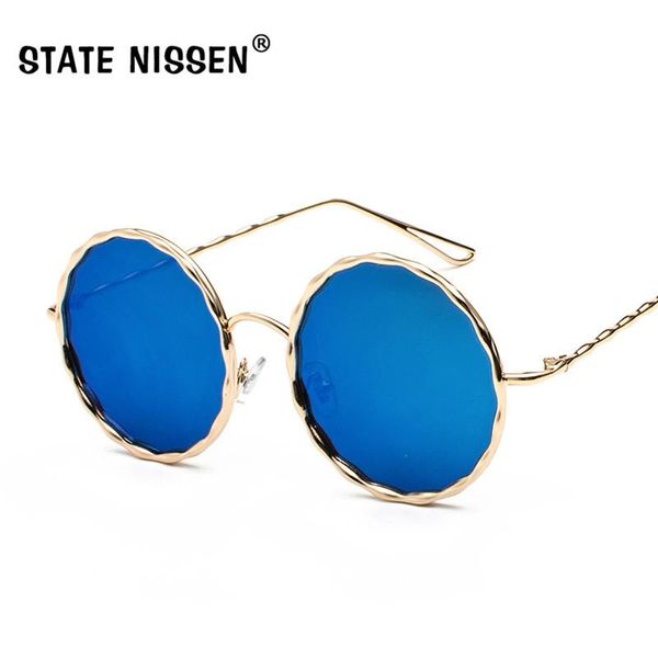 

sunglasses state nissen round men women brand designer eyeglasses female shades sun glasses mirror uv400, White;black