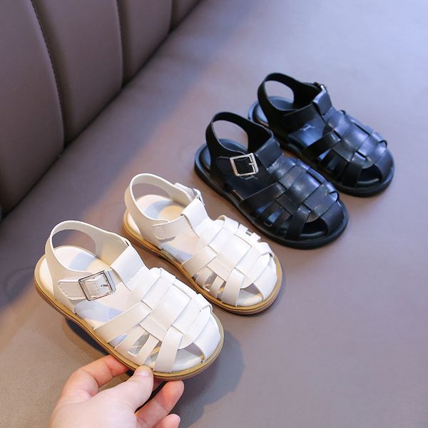 

sandals for girls summer baby girls and boys outdoor soft cross rubber sandals slippers shoes childrens white flat shoes, Black;red