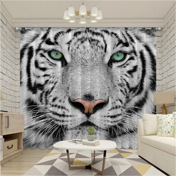 

curtain & drapes tiger curtains 3d blackout for living room bedding 63x63 inch polyester window shading home decor