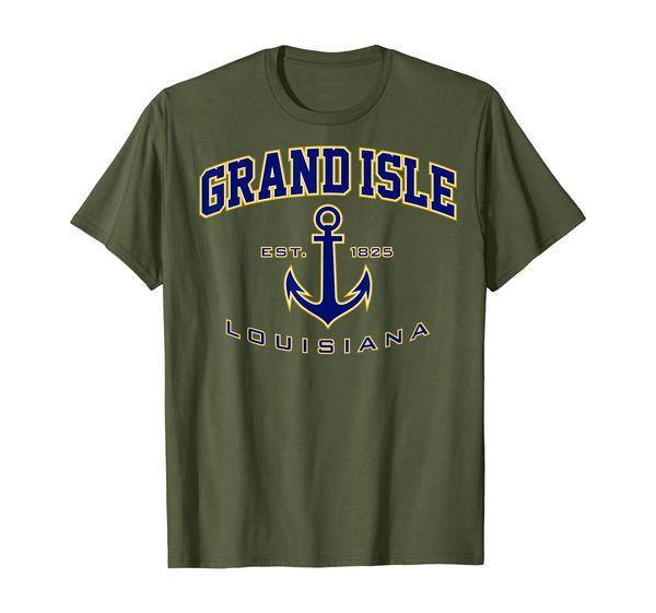 

grand isle louisiana shirt for women, men, girls boys, White;black