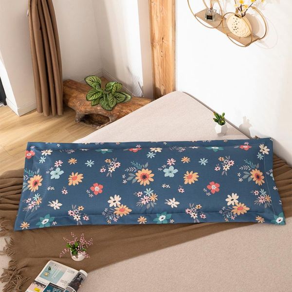 

pillow case flowers luxury long pillowcase cover ice silk satin twin queen king bedroom 1.2m 1.5m 1.8m bedding