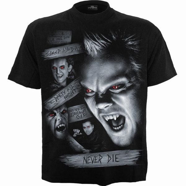 

vampire men 3d printed t-shirt visual impact party streetwear punk gothic round neck american muscle style short sleeves, White;black
