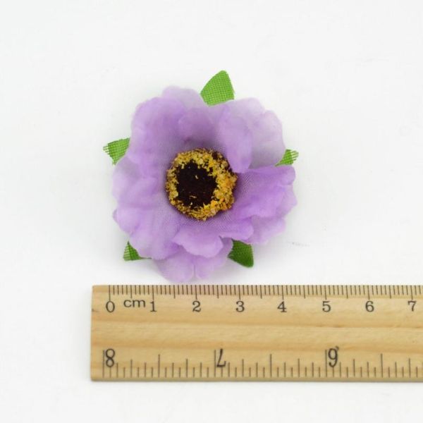

30pcs/lot 4cm mini silk cherry blossoms small artificial rose flowers heads poppy wreath wedding decoration for scra qylkoq