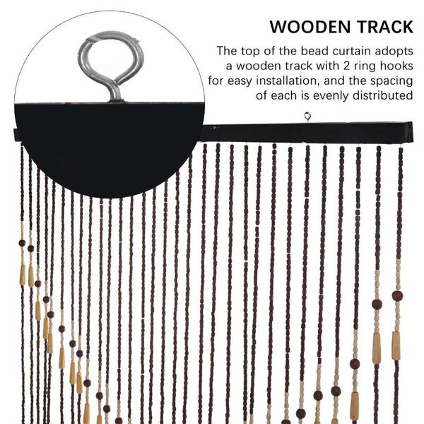 

curtain & drapes 90x180cm wooden door blinds handmade screen beads room divider 31 line non-toxic no smell