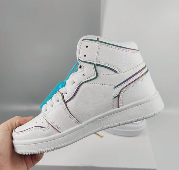 

dress shoes jumpman 1 1s mens womens basketball shoes reflect light high help women sneakers trainers ck6587-100, Black