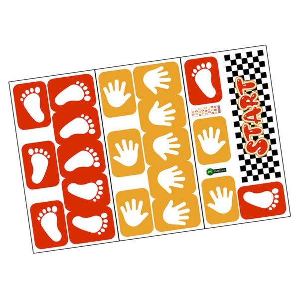 

window stickers 3pcs cartoon footprint decals floor stairs decor for kindergarten