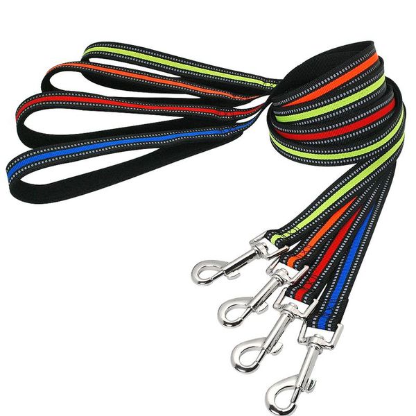 

120cm dog leash lead reflective nylon pet walking running training dog leashes rope for small medium large dogs durable qyloqw