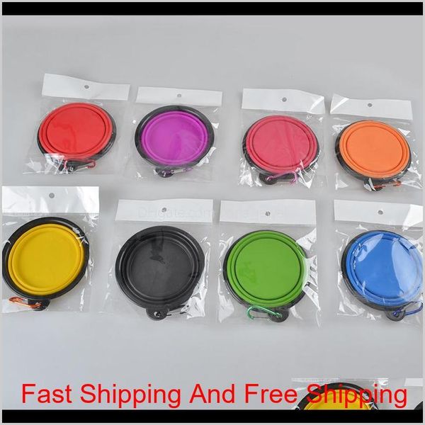 

350ml silica gel bowl belt mountaineering buckle printing dish dog universal reusable folding disc pets articles direct selling 2sl p1 xmkyu