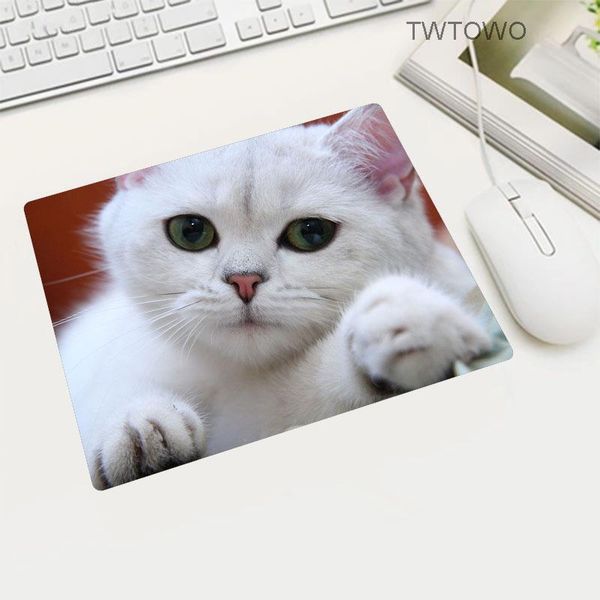

mouse pads & wrist rests cute face cat rubber rectangular pad for a variety of computer small size portable can be used gifts