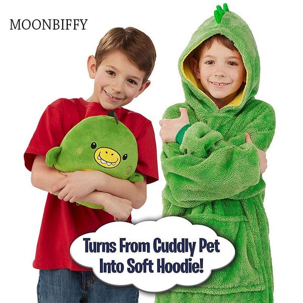 

towel children's warm blanket sweatshirt pet style can wear hoodie nightdress 8 years old and above christmas gift