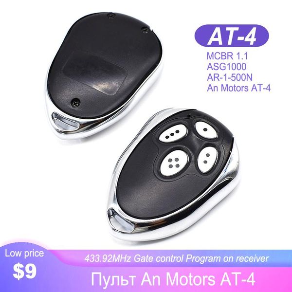 

alutech an-motors at-4 gate control garage door remote 4 channel 433,92 mhz rolling code keychain for barrier