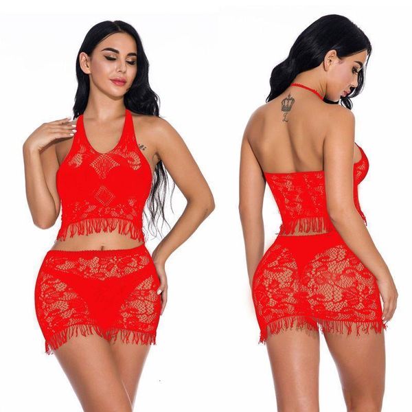 

women's nightgown erotic babydoll underwear lingerie sleepwear colorful home dress 2020 summer fashion night wear, Black;red