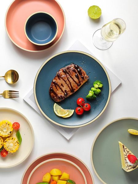 

dishes & plates colorful ceramics dinner northern european western tableware porcelain plate salad and